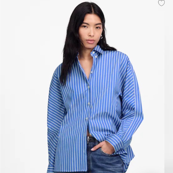 Madewell Tops - Madewell Poplin Oversized Long Button-Up Shirt